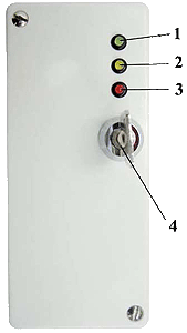 Schlüsselschalter der Reizgasanlage